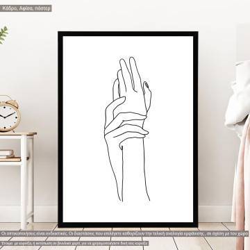 Hand figures collection V, κάδρο, μαύρη κορνίζα