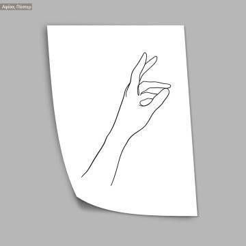 Hand figures collection IΧ, κάδρο, μαύρη κορνίζα 2