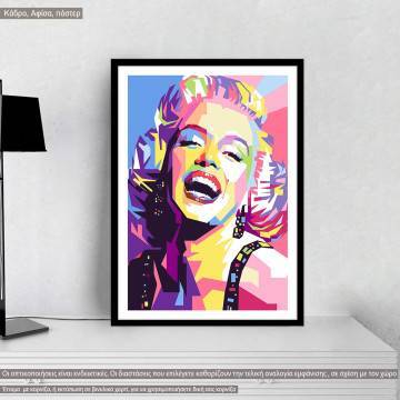 Mairilyn in geometric brushes, poster