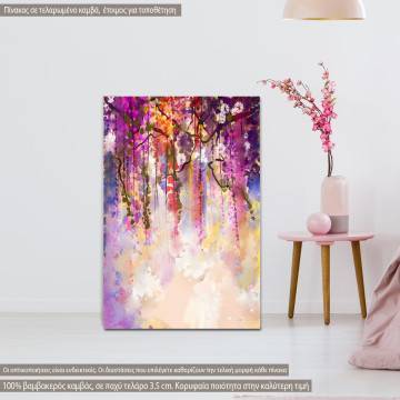 Canvas print Spring purple flowers