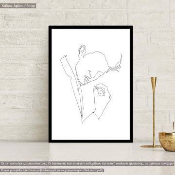 Male portrait II, poster