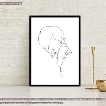 Male portrait VI, poster