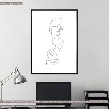 Male portrait VIII, poster