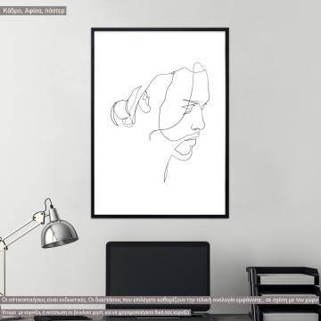 Male portrait X, poster