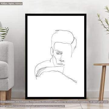 Male portrait XI, poster