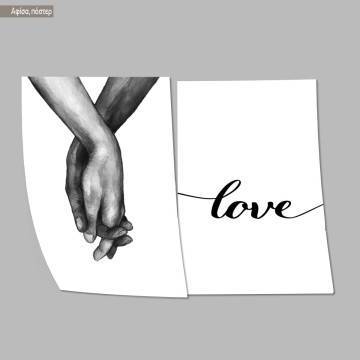 Holding On To Your Love I,  κάδρο, μαύρη κορνίζα δίπτυχο 2