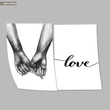 Holding On To Your Love II,  κάδρο, μαύρη κορνίζα δίπτυχο 2