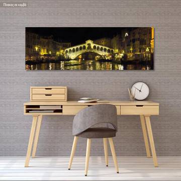 Canvas print Rialto bridge, panoramic