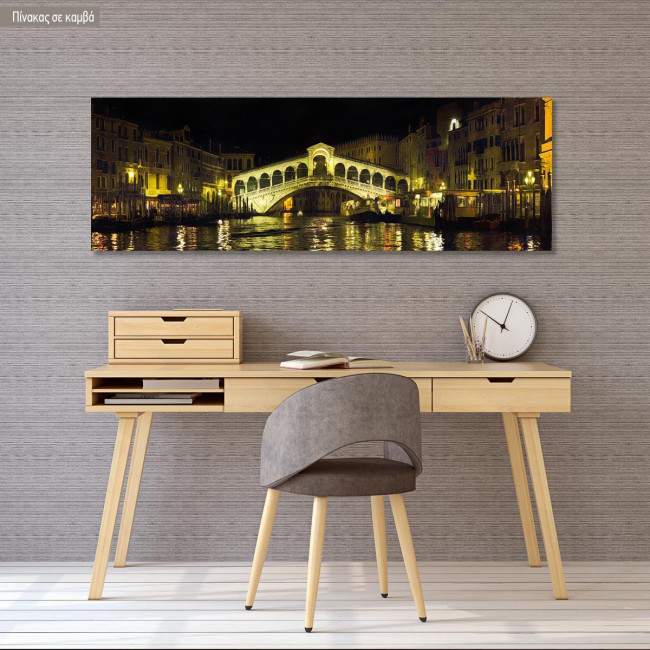 Πίνακας σε καμβά Rialto bridge, πανοραμικός