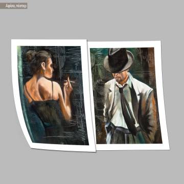 Maybe,  κάδρο, μαύρη κορνίζα δίπτυχο 2