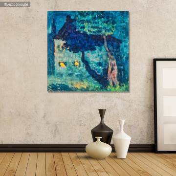 Canvas print Cottage in the woods reart, (original Alexej von Jawlensky), reproduction