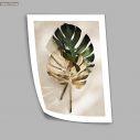 Poster Green gold leafs II