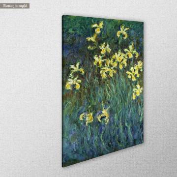 Canvas print Yellow irises Monet C. View 1 2