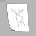 Animals line art, elk, poster