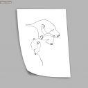 Animals line art, bear family, αφίσα