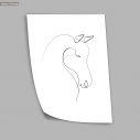 Animals line art, horse, αφίσα