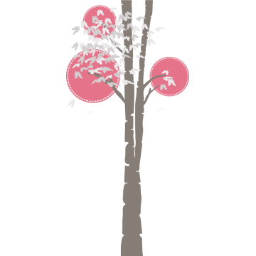 Wall stickers tree and butterflies Butterflies tree 2