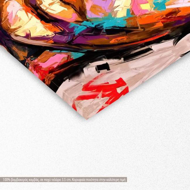 Πίνακας σε καμβά Turquoise look, λεπτομέρεια