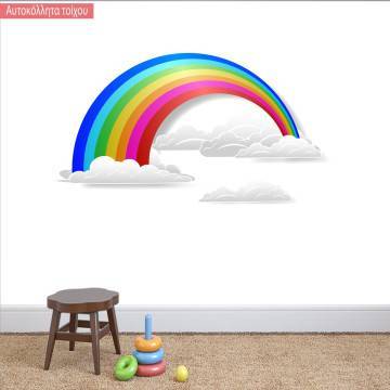 Kids wall stickersrainbow and clouds  2
