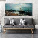 Canvas print Moonlit port of Volos, Volanakis K