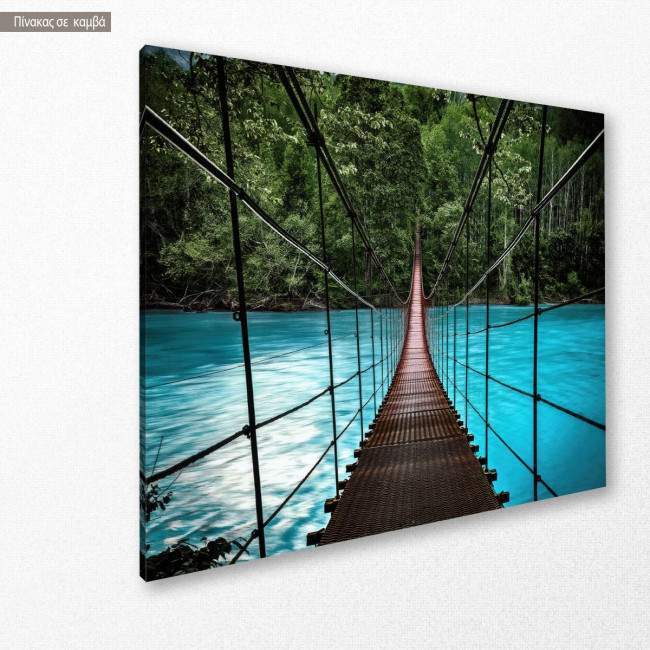 Canvas print Jungle bridge I, side
