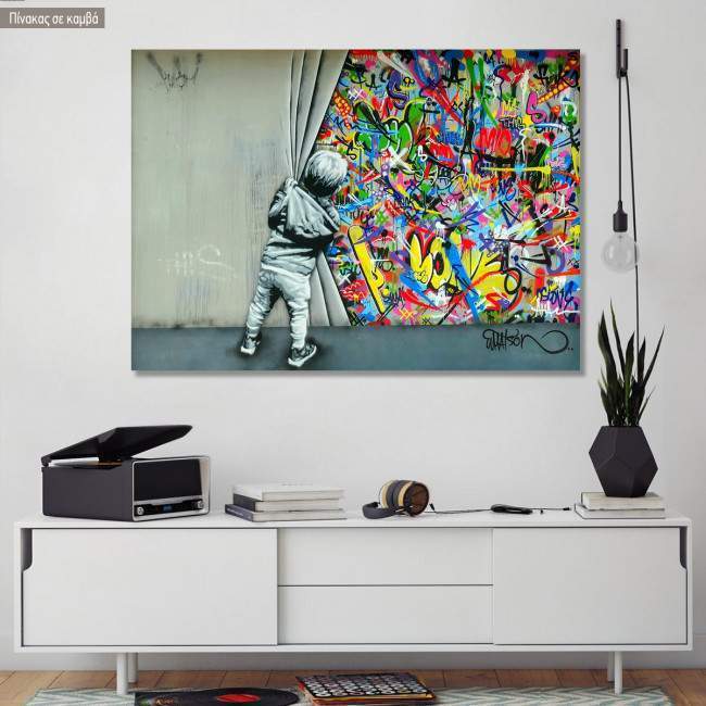 Canvas print Beyond the gray curtain