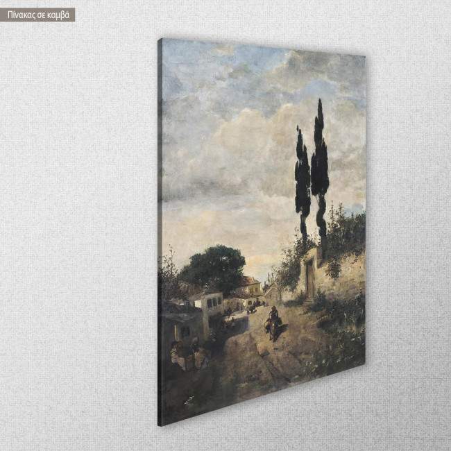 Canvas print Village in Pilio, Volanakis, side