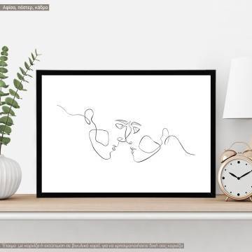 Passion line art V, poster