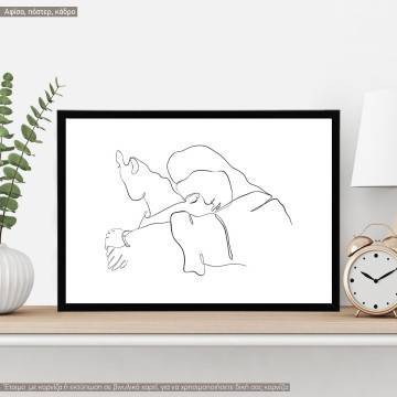 Passion line art XI, poster