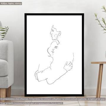 Passion line art XII, poster