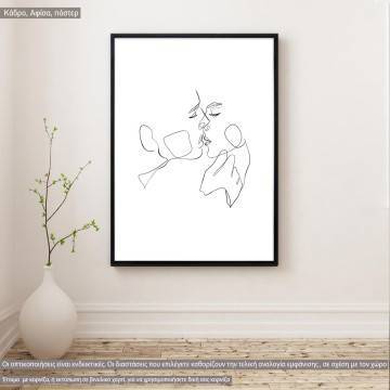 Passion line art XV, poster