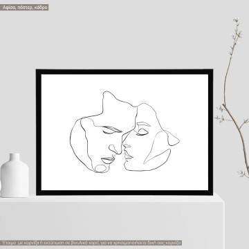 Passion line art XVI, κάδρο, μαύρη κορνίζα