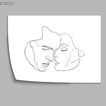 Passion line art XVI, κάδρο, μαύρη κορνίζα 2