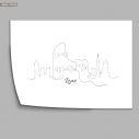 Cityscape line art Rome, αφίσα