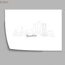 Cityscape line art Barcelona, αφίσα
