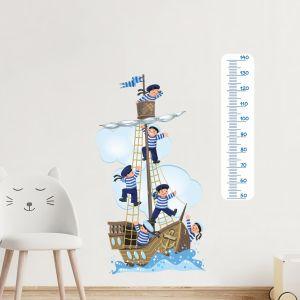 Wall stickers height measure In the forest with friends 