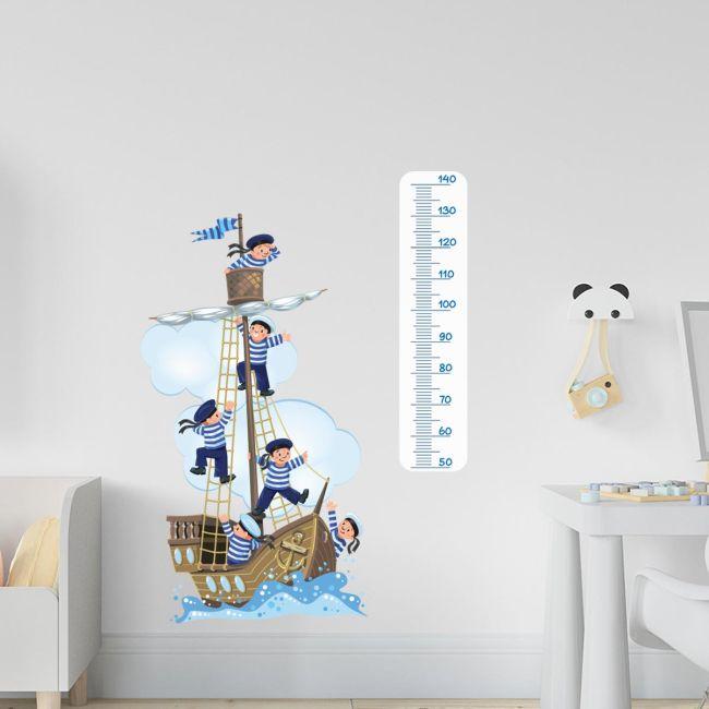 Wall stickers height measure In the forest with friends 