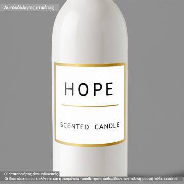 Sticker label Gold frame, personalized