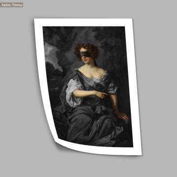 The countess of Dorchester, reart (original Lely P),  κάδρο, μαύρη κορνίζα 2