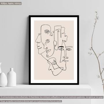 Faces in poster, poster