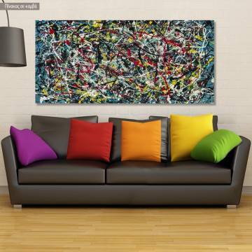 Canvas print In Pollock style I, panoramic