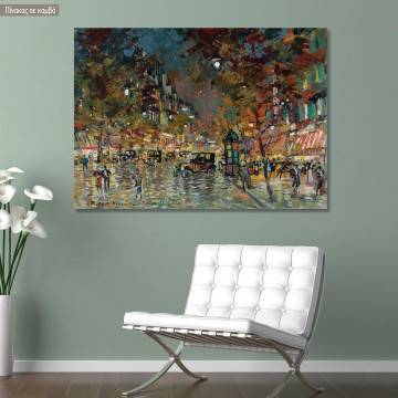 Canvas print Paris by night, Korovin K.