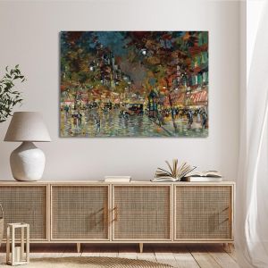 Canvas print Paris by night Korovin K. Framed canvas View 1 2