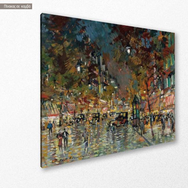 Canvas print Paris by night, Korovin K.