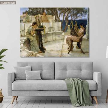 Canvas print Sappho and Alcaeus, Alma-Tadema L.