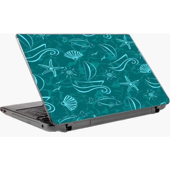 Sealife background Laptop skin 