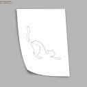 Animals line art, cat II, poster