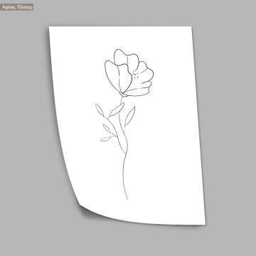 Flowers line art II, poster 2