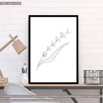 Flowers line art VIII, poster