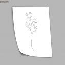 Flowers line art XVIII, αφίσα